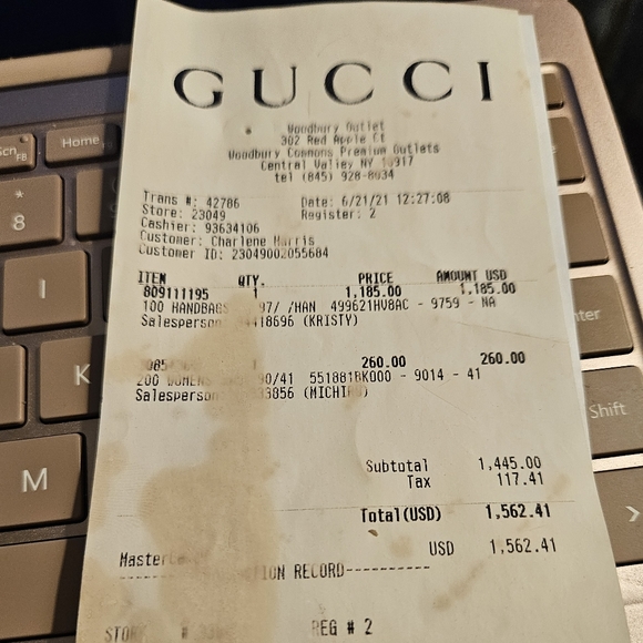 Authentic Like New Gucci GG Supreme Flora Ophida small shoulder bag - Picture 8 of 8